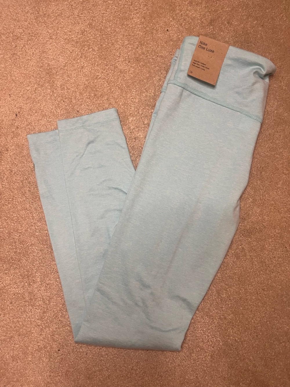NWT Nike Light Blue Heather Girls Leggings